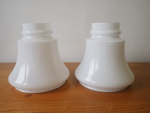 Pair vintage opaline - of, glass