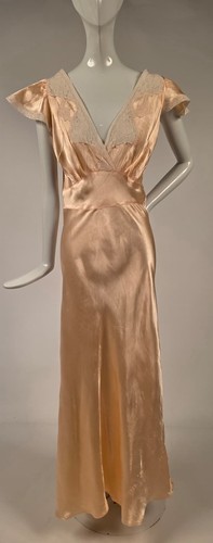 1930 long rayon slip - 1930’s, dress