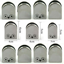12X Glass Clamp Stainless Steel 304 Clip Flat Back Bracket For Balustrade 6-12MM