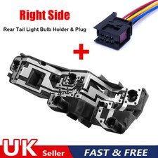 FOR AUDI A1 11-16 REAR RIGHT DRIVER SIDE TAIL LIGHT BULB HOLDER + WIRING PLUG