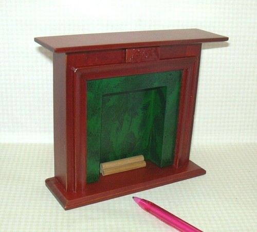Miniature mahogany fireplace - miniature,