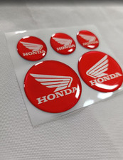 5x Red HONDA Gel Decals, Helmet & Motorbike Gel Stickers/Decals-FreeDelivery