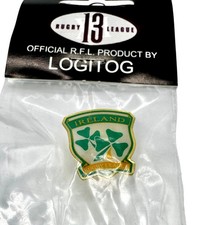 Ireland Rugby League Enamel Pin Badge Irish Shamrock RFL World Cup 2000 Vintage