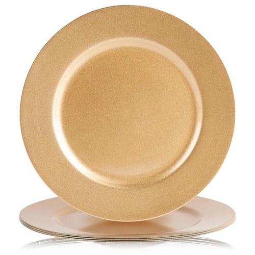 4pc metallic gold charger - 4pc,