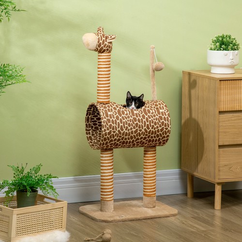 Cat tree giraffe kitten play - cat,