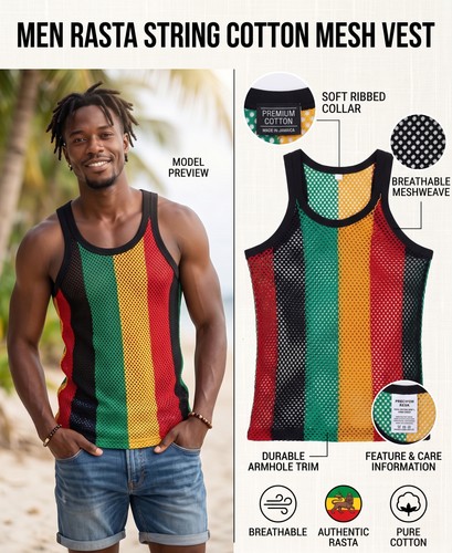 Men rasta string - men, vest