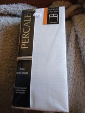 New White  Percale Super king Fitted Sheet Fine Bed Linen