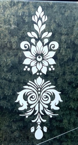 Large etched glass vinyl - glass,