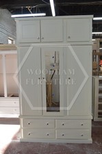 HANDMADE AYLESBURY TRIPLE 4 DRAWER WARDROBE WITH TOPBOX IVORY (NOT FLATPACKED)