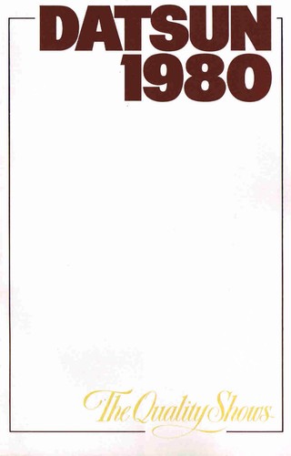 1980 datsun brochure catalog - datsun, brochure/catalog