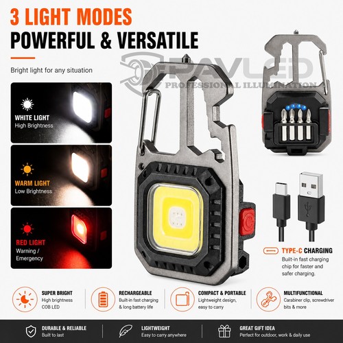 Keychain light rechargeable - 2x,