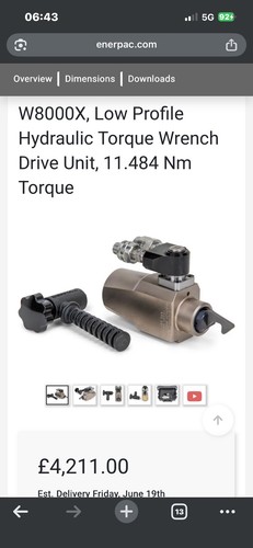 Enerpac w8000x torque - torque, drive