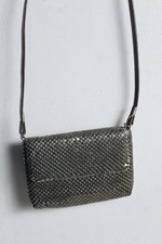 Womens Mini Chain Mail Clutch Bag with Straps - Silver (ba63)