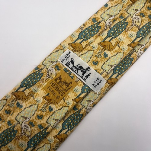 Hermès rare crane bird print - crane,