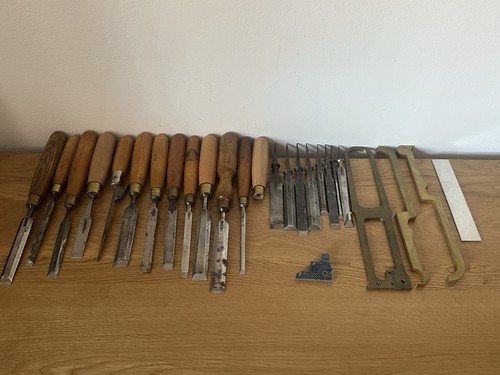 Vintage original wood chisels - original,