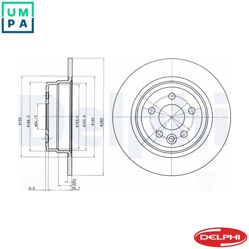 Brake disc bg3550 for rover - disc,