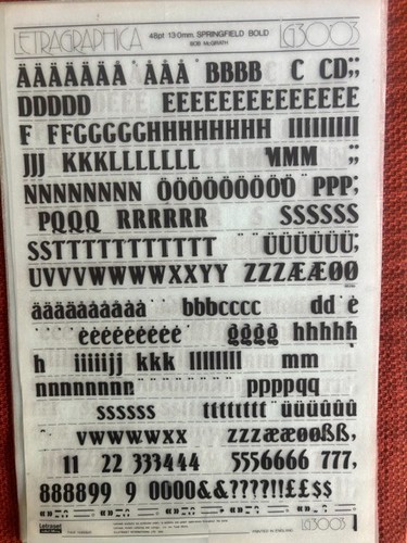 Letraset instant lettering - instant,