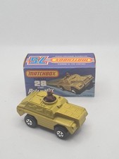 Matchbox Stoat No28 Mint Box Military Army Tank Rolamatics Gold Vehicle 1974