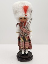Vintage Scots Guard Scottish Female Soldier-Bagpipes and White Bearskin Souvenir