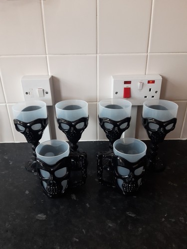 Halloween skull drinkware - halloween,