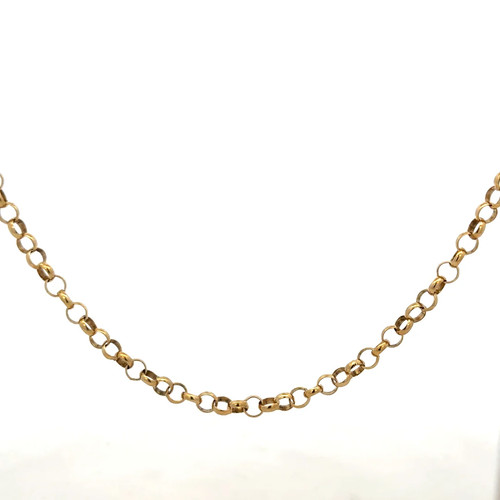 9ct yellow gold belcher - , chain