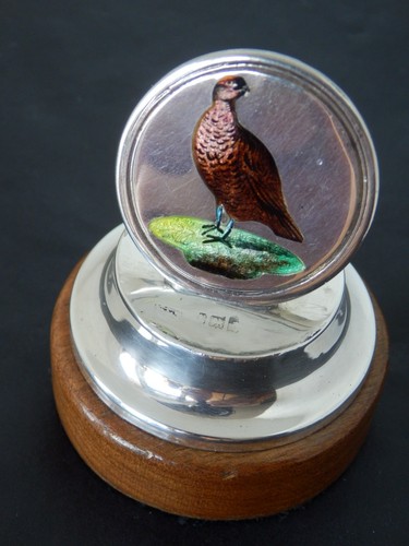 Antique solid silver - silver, enamel