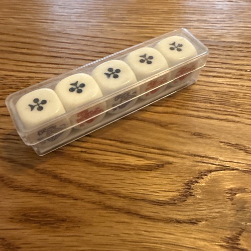 Set vintage poker dice in - set, of