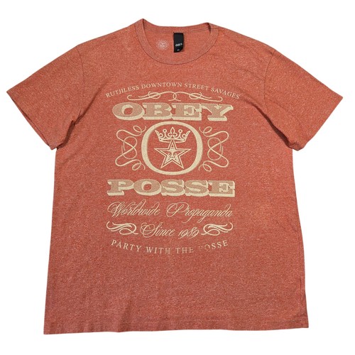 Obey mens heather orange - mens, xl