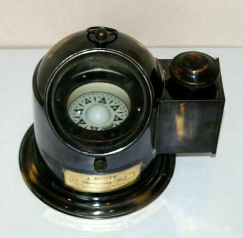 Antique compass brass - compass, binnacle