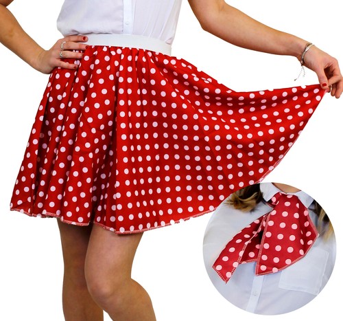 Polka dot skirt - &, scarf