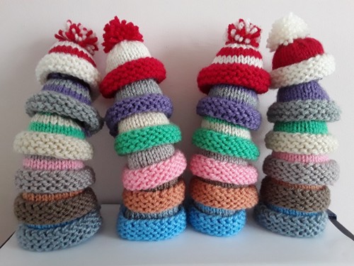 Hand knitted egg - hand,