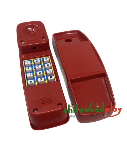 Kids red toy telephone outdoor - telephone,