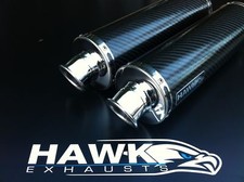 Ducati 750 SS Pair Carbon Round Exhaust Cans Road Legal