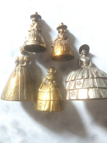 Vintage brass dinner bells - dinner,