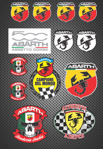 Abarth fiat 500 - 500, decals