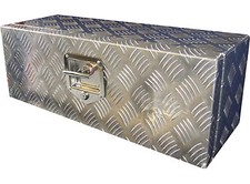 Truck Trailer Storage Aluminium Alloy Chequer Plate Tool Box 640 x 230 x 235mm