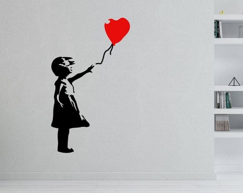 Banksy girl boy with - or,