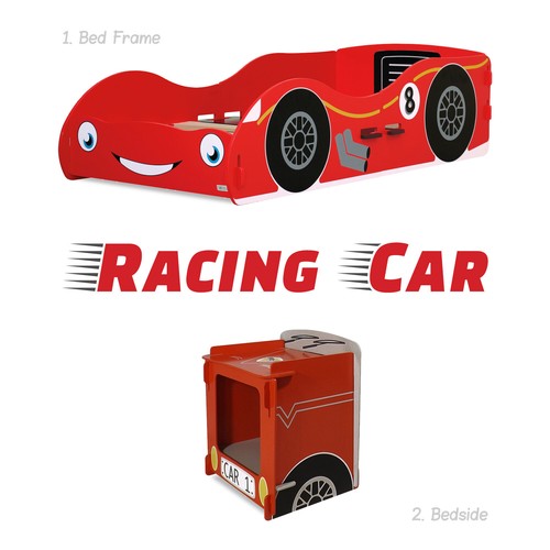 Racing car theme - racing, bed