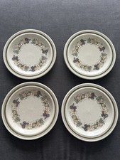 4 X Royal Doulton Harvest Garland Lambeth Stoneware Side Plates 16.5cm / 6.5”