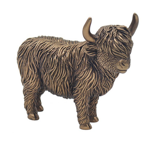 Highland cow figurine stood - highland,