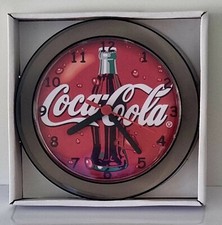 Coca Cola Black 7" Novelty Wall/Desk Clock Brand New. Coke