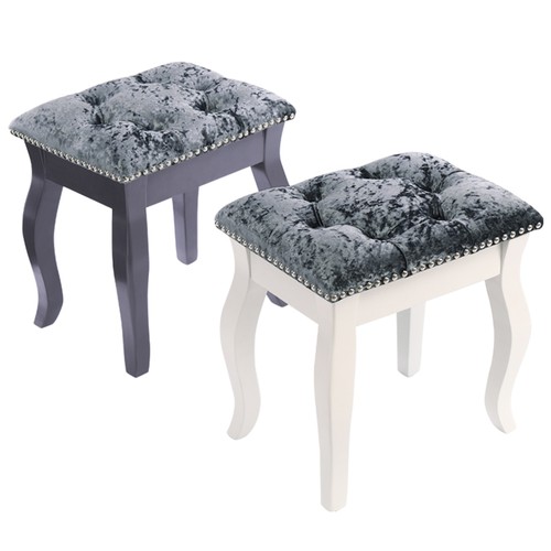 Vanity stool silver - silver, grey