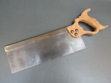 Vintage 12" brass backed tenon saw old tool by Wm Marples & Sons