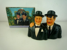 VINTAGE 1990'S LAUREL & HARDY BUST / FIGURINE STATUE/ WITH ORIGINAL BOX