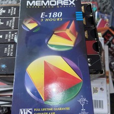 Memorex vhs video tape E-180 3 hours super high quality blank new sealed