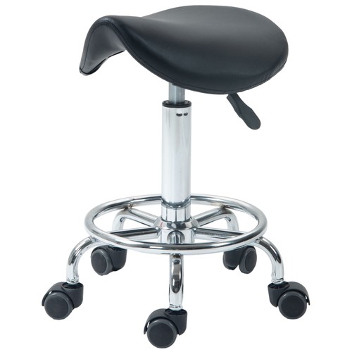 Homcom saddle chair rolling - saddle, chair,