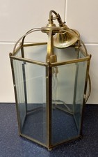 vintage brass pendant hexagon