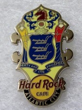 HARD ROCK CAFE ATLANTIC CITY HEADSTOCK FLAG SERIES PIN # 80482 