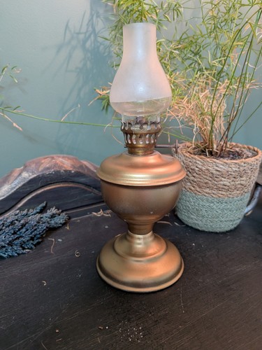 Vintage midi oil lamp - midi, frosted