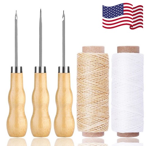 Leather sewing kit awl - leather,